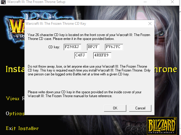 warcraft 3 how to install with new key
